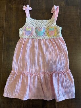 Disney Minnie Mouse Pink and Cream Toddler Dress
